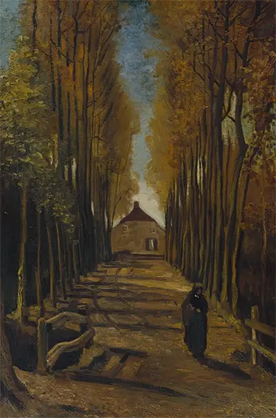 Avenue of Poplars in Autumn Vincent van Gogh
